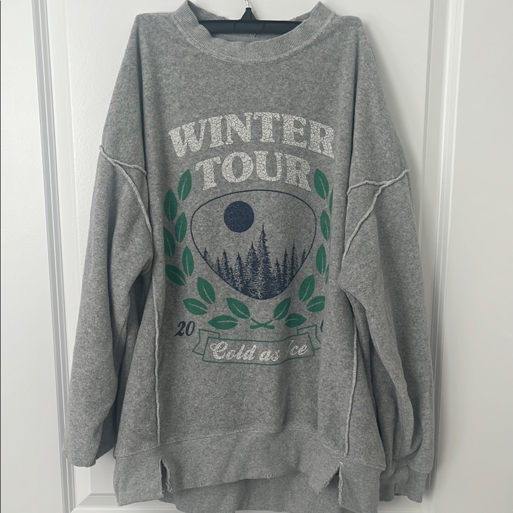 Aerie Comfy Graphic Sweatshirt - Gray